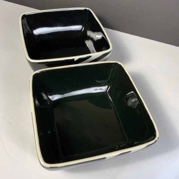 The Main Ingredient Bowl Cereal soup Pasta Black White Set 2 Yin Yang Zebra #E4 - Picture 6 of 6